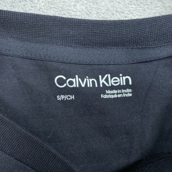 Calvin Klein Black Crewneck Mens T-Shirt Size Small 100% Cotton Casual a0962 - Picture 2 of 7